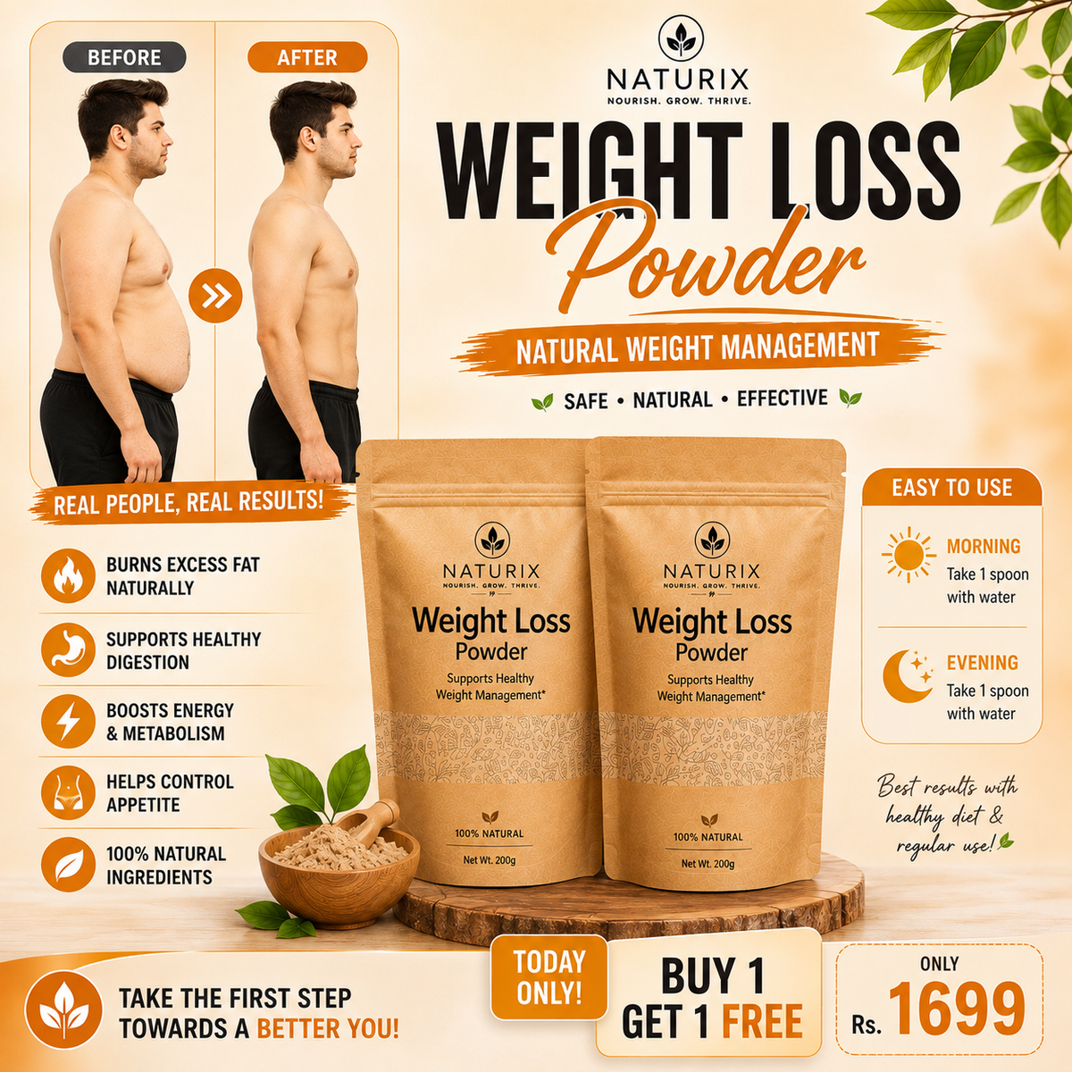 Weight Loss Powder Buy 1 Get 1 Free | Lose Naturally