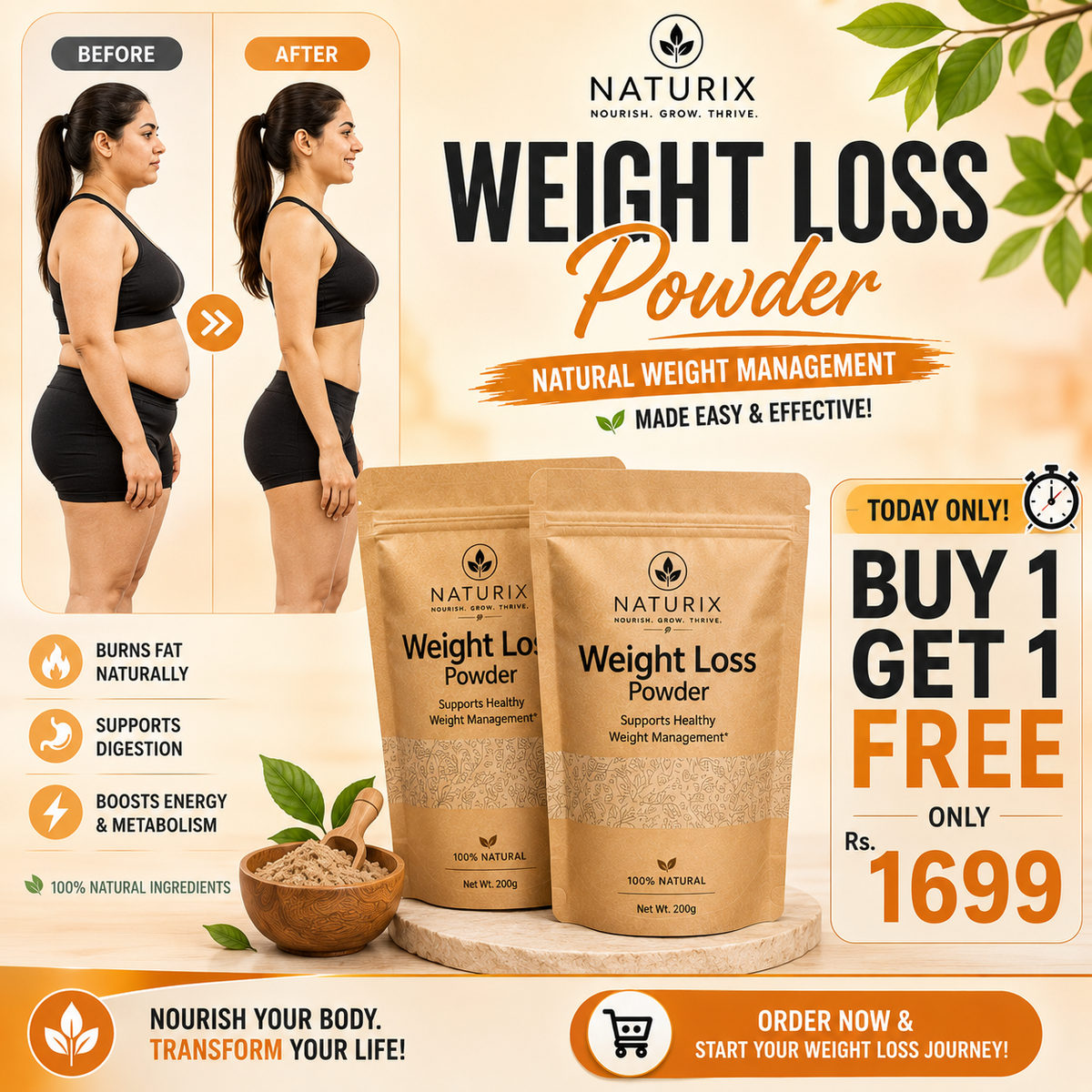 Weight Loss Powder Buy 1 Get 1 Free | Lose Naturally